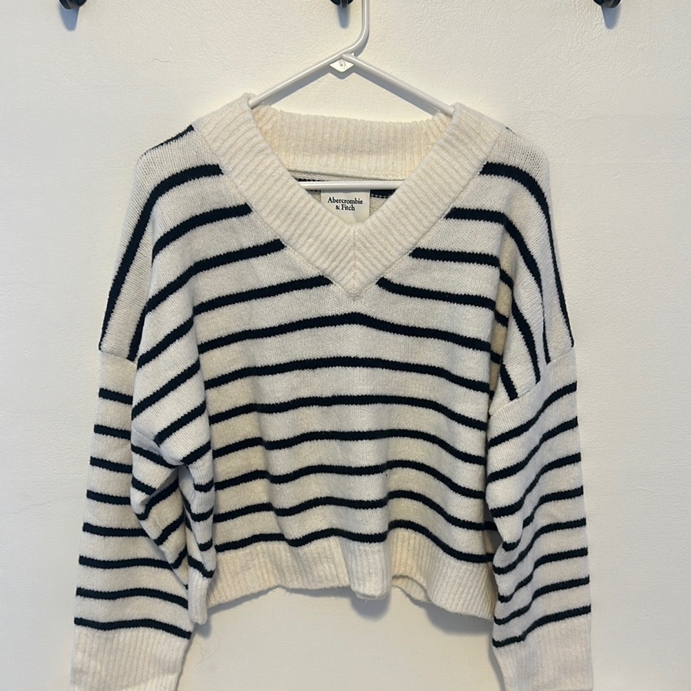 Striped V-Neck Sweater